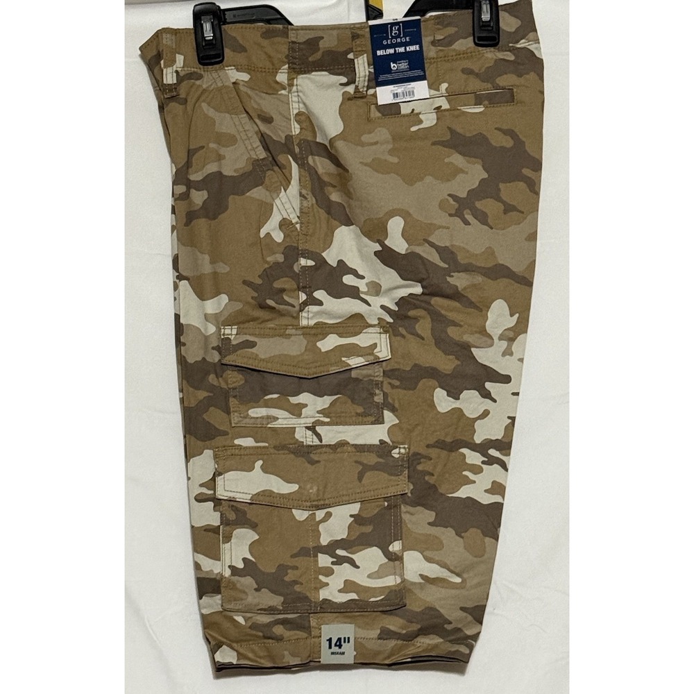 George Mens Desert Camo Shorts Size 38 Below Knee NWT Bundle 2 - Picture 6 of 14